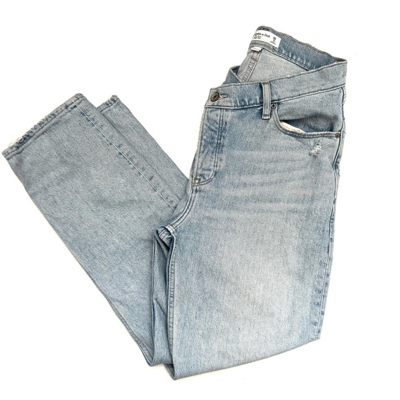 Abercrombie & Fitch The Dad High Rise Jeans Criss
Cross Waist Size 26/2 Short - Picture 3 of 8